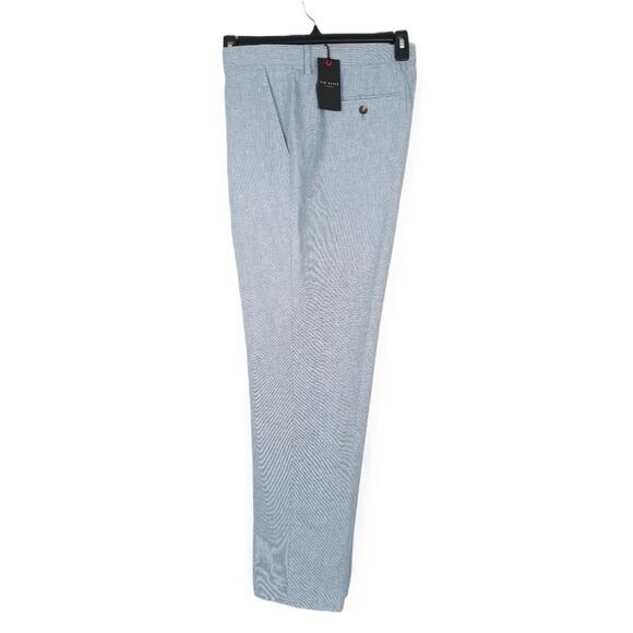 Ted Baker Men's Slim-Fit Linen Cotton Blend Suit Pants Light Blue 38x30 NWT - Picture 4 of 6